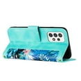 thumbnail image 5 of Allytech Galaxy A33 5G Wallet Case Cover, Flower Pattern PU Leather Shoulder Strap Hand Wrist Flip Cover for Girls Women Stand Protective Wallet Case for Samsung Galaxy A33 5G - Green, 5 of 14