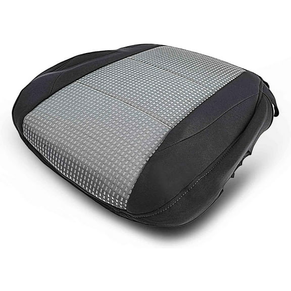 A-Premium Front Driver Seat Bottom Cover Compatible with Nissan Titan 2005 2006 2007 Gray Black-Like