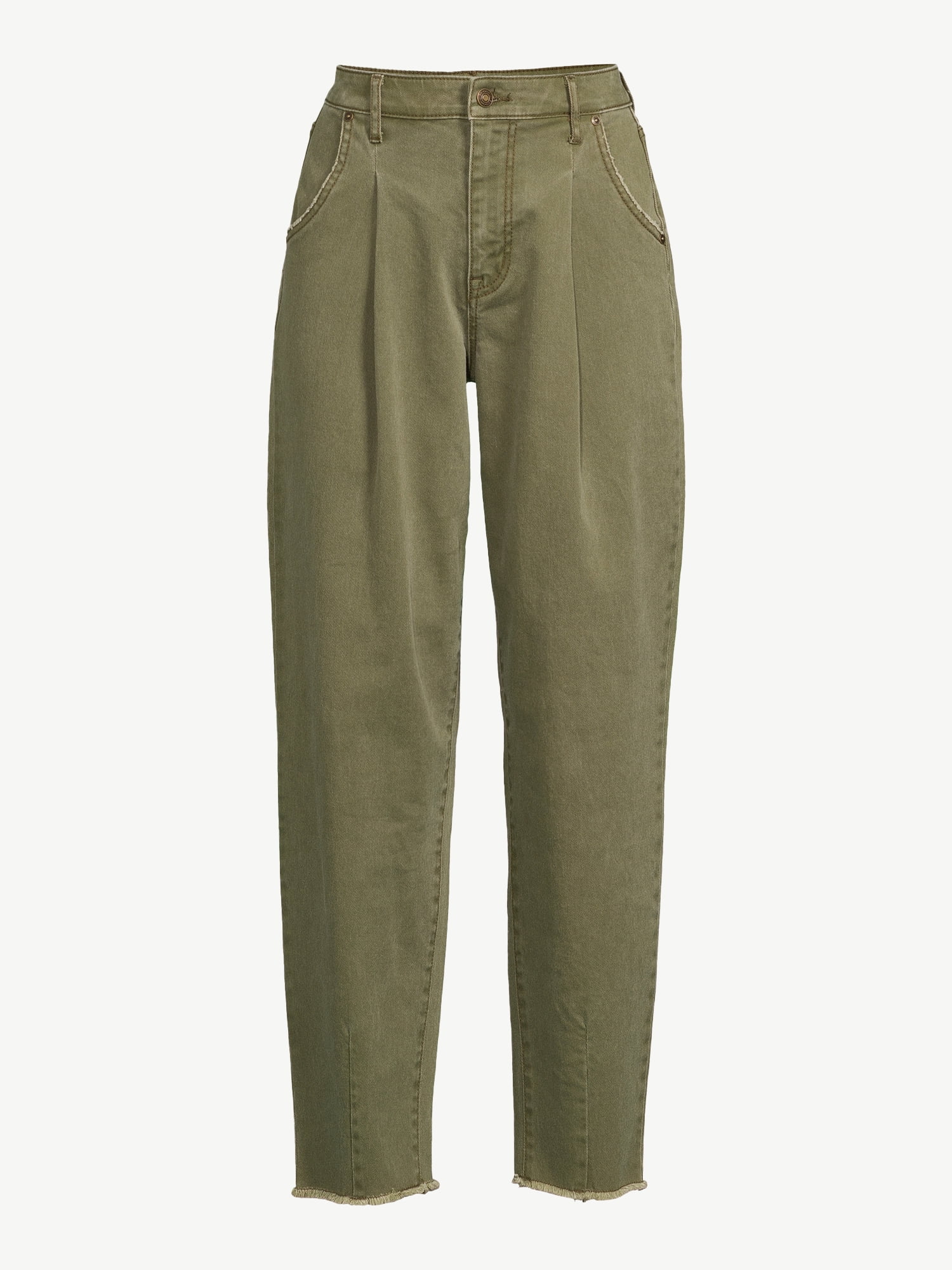 Scoop Women's Pleated Peg Leg Jeans