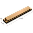 thumbnail image 2 of 28 Trous Grand Gamme Harmonica Clé de C Tremolo Harmonica Instrument à Vent Professionnel Or, 2 of 7