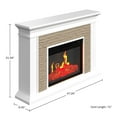 thumbnail image 6 of Northwest 47-inch Freestanding Electric Fireplace with Mantel and Remote (White), 6 of 6