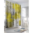 thumbnail image 5 of Yellow Grey Waterproof Fabric Shower Curtain, Modern Oil Painted Abstract Art Aesthetics Shower Curtain for Bathroom Curtains Bathtubs Hotel Washable Shower Curtains with 12 Hooks Long 72x78in, 5 of 6