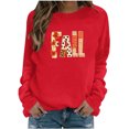 thumbnail image 3 of Brqkzdu Women Thanksgiving Sweatshirts Crewneck Maple Leaf Graphic Sweatshirt Long Sleeve Loose Casual Oversized Sweatshirt, 3 of 6