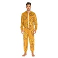 thumbnail image 2 of Fried Chicken Adult Onesie Pajamas Slim Fit Christmas One Piece Suit Pjs for Women and Men Hooded Zipper, 2 of 7
