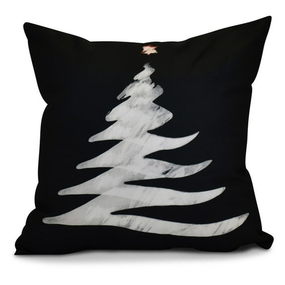 Simply Daisy Holiday Wishes Wishing Tree Print Outdoor Pillow