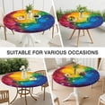 thumbnail image 7 of Colorful Abstract Pattern Round Fitted Tablecloth with Elastic Edge,Dining Table Cover Waterproof,Outdoor Round Tablecloth for Camping,Dining,Indoor and Outdoor, 7 of 7