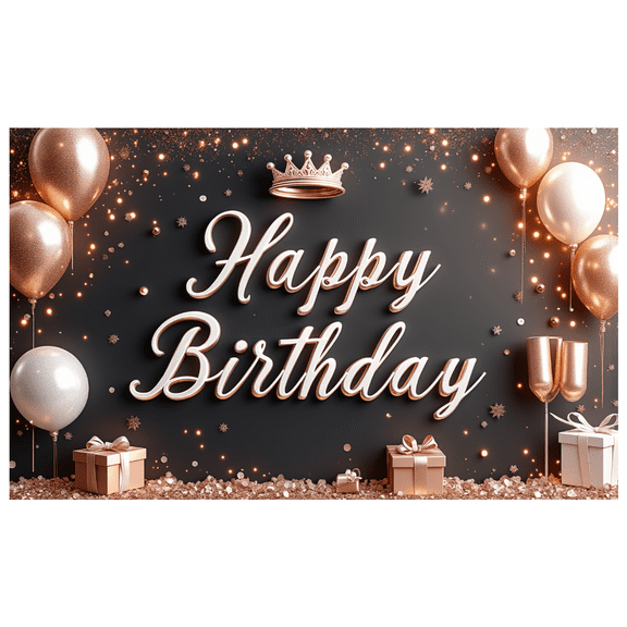 Decorative Design Birthday Decor Happy Birthday Banner Celebration Decorative Banner for Birthday Party Indoor Decoration Holiday Celebration
