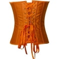 thumbnail image 2 of Chicastic Orange Satin Sexy Strong Boned Corset Lace Up Bustier Top - 5-6 XL, 2 of 2