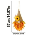 thumbnail image 2 of TOAHENLA 1PCS Fall Garland Cute GnomeDoor Hanging Wreaths with Sunflower Maple Leaves,ArtificialFront Door Wreaths Thanksgivings Christmas Decoration for Indoor Outdoor Wall Home 14.6inch, 2 of 3