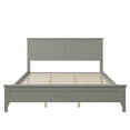 thumbnail image 4 of CLEARANCE! Modern Gray Solid Wood Queen Platform Bed, 4 of 7