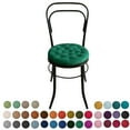 thumbnail image 2 of My Infinity Store 16" Plush Round Tufted Chair Pad/Cushions Tie-Backs (Green,1 Piece), 2 of 3