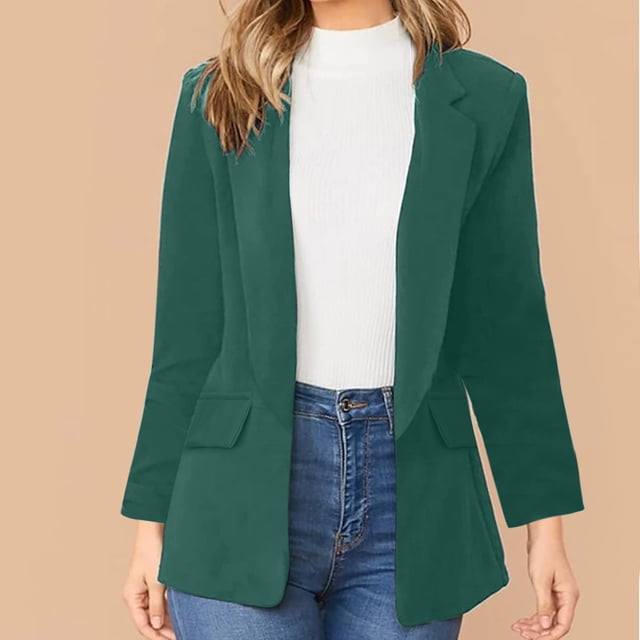 Puntoco Mujer Traje de Negocios Color Sólido Manga Larga Cardigan top Chaqueta Abrigo Puntoco Puntoco-1