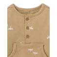 thumbnail image 5 of Modern Moments by Gerber Baby Boy Henley Dumpling Romper with Kanga Pocket, Sizes 0/3 Months - 24 Months, 5 of 10