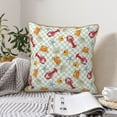 thumbnail image 6 of Fotbe Lobster Sea Shell Pattern Velvet Decorative Throw Pillow Covers with Elegant Piping, Soft Plush Cushion Cover for Sofa, Bed, Car, Office-20"x20", 6 of 8