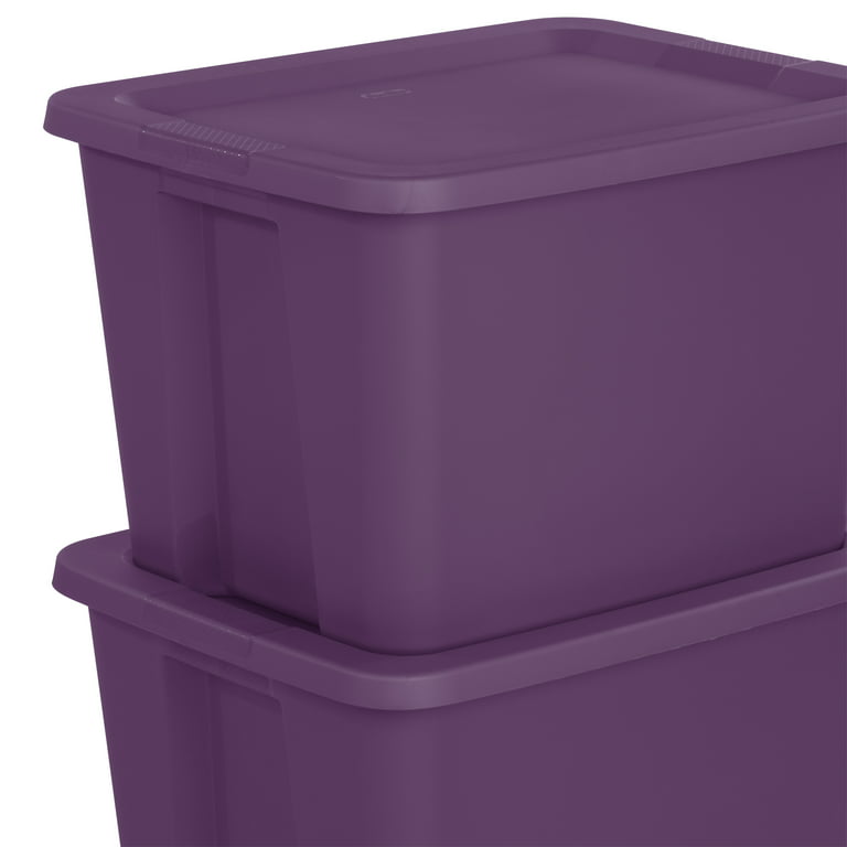 Sterilite 18 Gallon Storage Tote - Royal Purple / Black, 18 gal