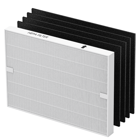 115115 Size 21 Filter A Replacement Compatible with Winix PlasmaWave Air Purifier C535, 5300, 5300-2, 6300, 6300-2, AM90, P300, C909, 9800, 1 H13 True HEPA Filter   4 Activated Carbon Pre-Filters