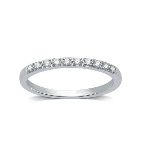 Forever Bride White Gold Diamond Wedding Ring 1/10 Carat