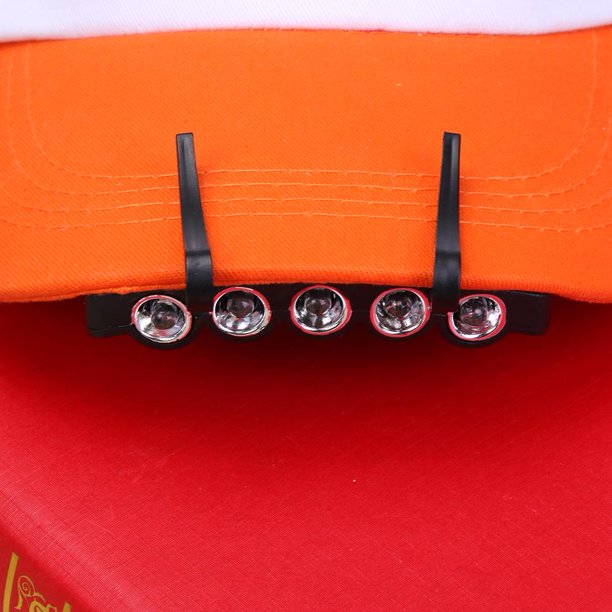 5 LED Universal Cap Light Headlamp Linterna Head Cap Hat Clip en lámparas de pesca nocturna para suministros al aire libre Accesorios