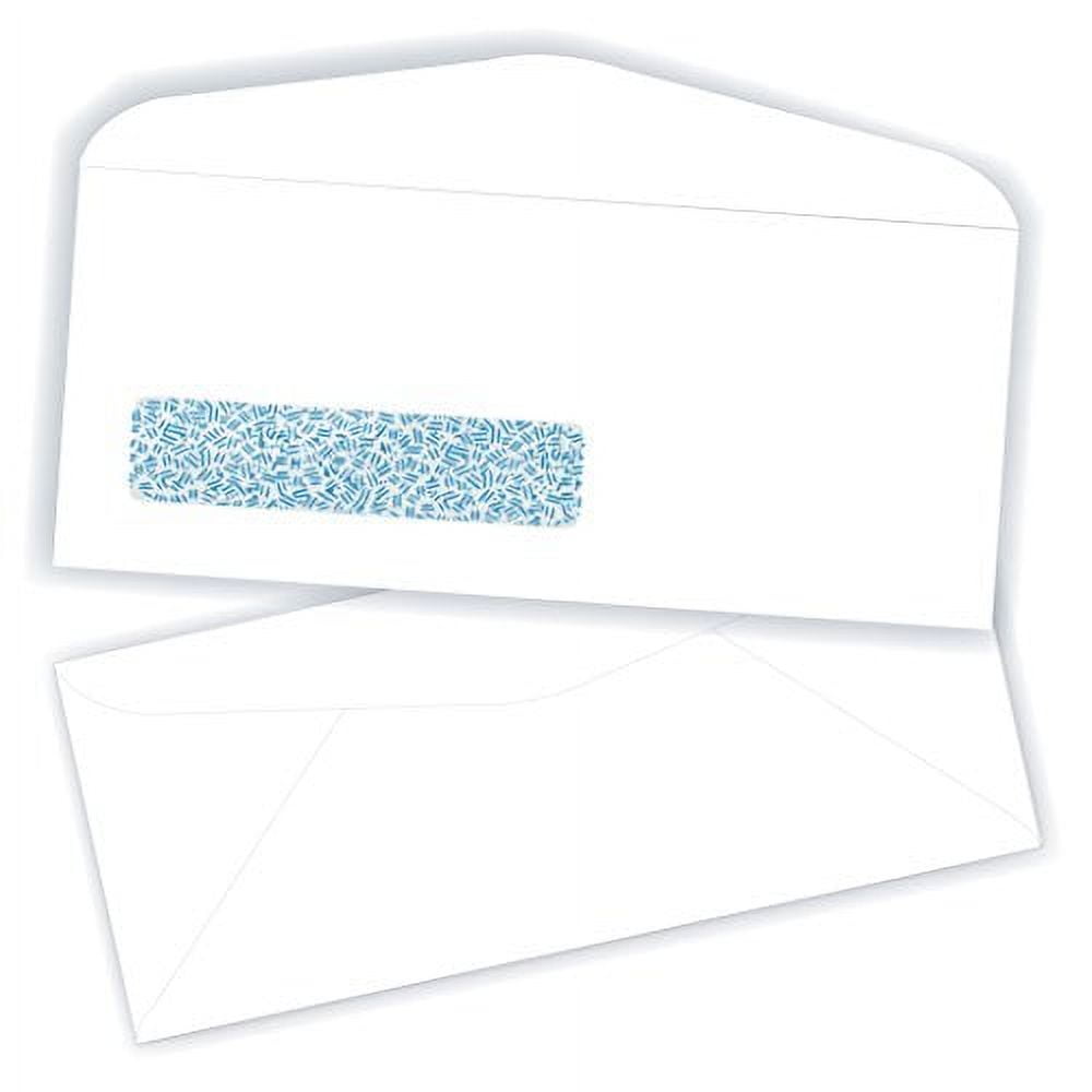 #10 Window Envelope - Blue Inside Tint - 24# White (4 1/8 x 9 1/2) - Window Envelope Series (Box of 500)