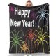 thumbnail image 1 of Manta de franela de Feliz Año Nuevo para sofá, cómoda para dormitorio, manta suave de 50 x 40 pulgadas, 1 of 8