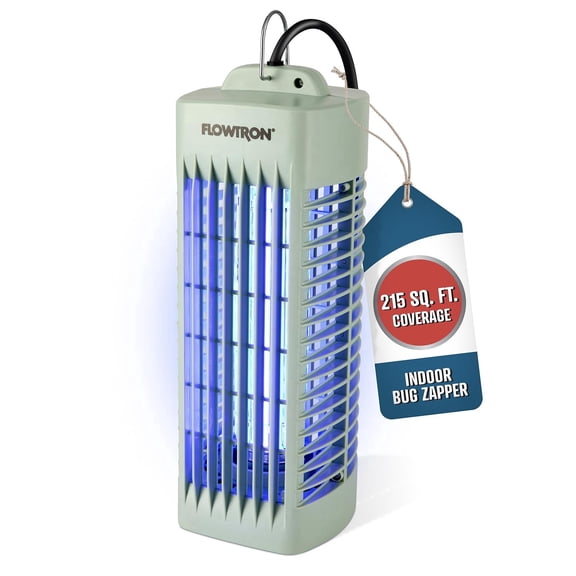 Flowtron Indoor Bug Zapper 1000V UV Light Mosquito & Fly Trap Plug-In for Home 215 Sq Ft - Green
