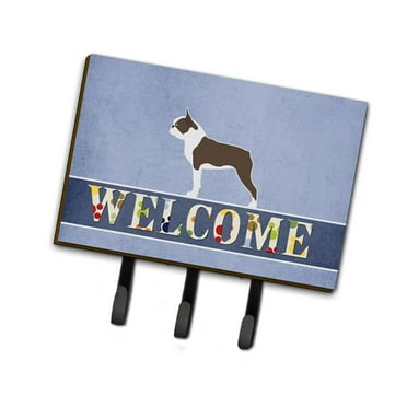 Carolines Treasures BB5548TH68 Boston Terrier Welcome Leash or Key Holder
