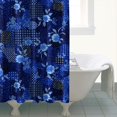 thumbnail image 4 of Pioneer Flower Floral Print Pattern Shower Curtain 84"x72", Bathroom Decorative Shower Curtain Set with 12 Hooks, Waterproof Washable, 4 of 6