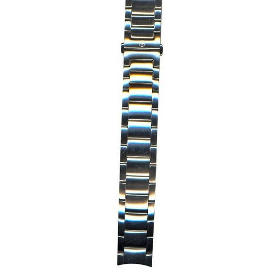 Stainless Steel Metal, Silver Tone Bracelet/Clasp, 14mm, Small Size, Push Button Deployant Clasp, Fits Watch Model 24646  000175