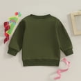 thumbnail image 3 of Bagilaanoe Newborn Baby Boy Casual Sweatshirt Long Sleeve Letter Embroidery Pullover 6M 12M 18M Infant Loose Tee Tops, 3 of 7