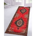 thumbnail image 3 of Anti-Slip Carpet Rug, Medallion Rug, Antique Style Rug, Vintage Style Rug, Dining Room Rug, Brown Rug, Salon Decor Rug, Red Rug, Turkish Rug, 2'x3' - 60x90 cm, 3 of 8