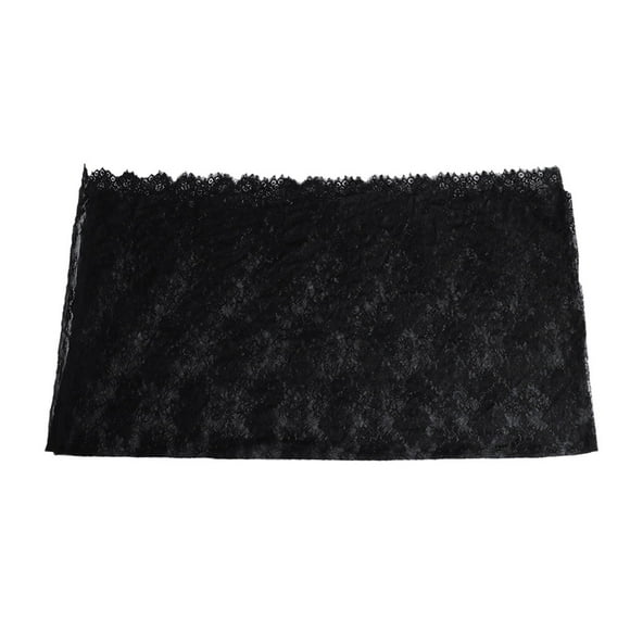 CIMAXIC lace table cloth 1pc Gauze Decorative Tablecloth Mesh Table Cloth Table Cover Lace Hollow out Flower Table Cover for Home (Black 300 x 150 cm),118.11"X59.06"X0.04"