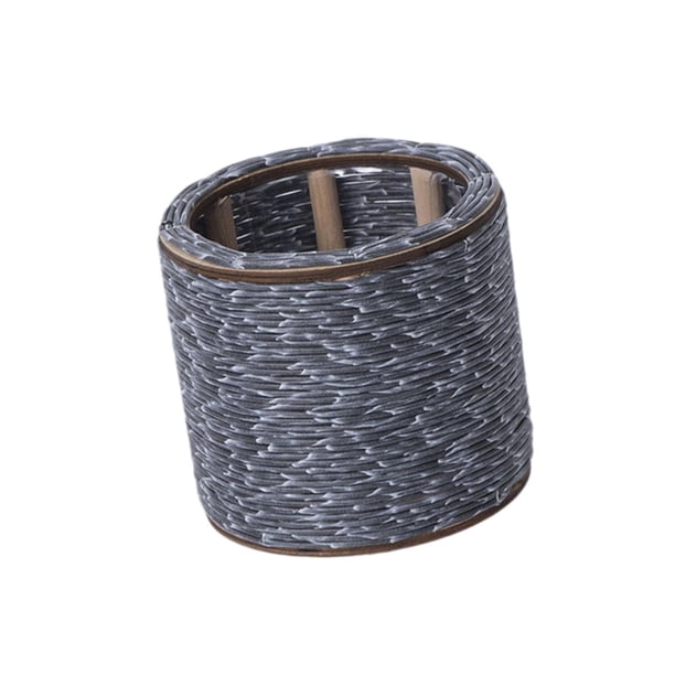 Maceta tejida de imitación de ratán, cesta decorativa rústica para plantas para balcón. Estilo C