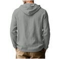 thumbnail image 6 of Horkkom Hoodies for Men Long Sleeve Solid Color Button Down Linen Shirts Summer Casual Loose Shirts XL, 6 of 8
