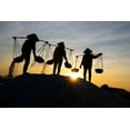 thumbnail image 2 of Norring, Tom 18x13 White Modern Wood Framed Museum Art Print Titled - Vietnam-Doc Let Salt lake-Workers harvesting the salt-Early morning sunrise, 2 of 4