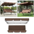 thumbnail image 3 of Jardín Patio Juego de para Sillas Columpio de 3 Asientos Muebles de Exterior Impermeables Silla columpio de Jardín Protector de Lluvia -Marrón, 3 of 8