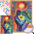 thumbnail image 1 of 5D DIY Taladro Parcial AB Diamante Pintura Amante Kit Arte 45x65cm, 1 of 9