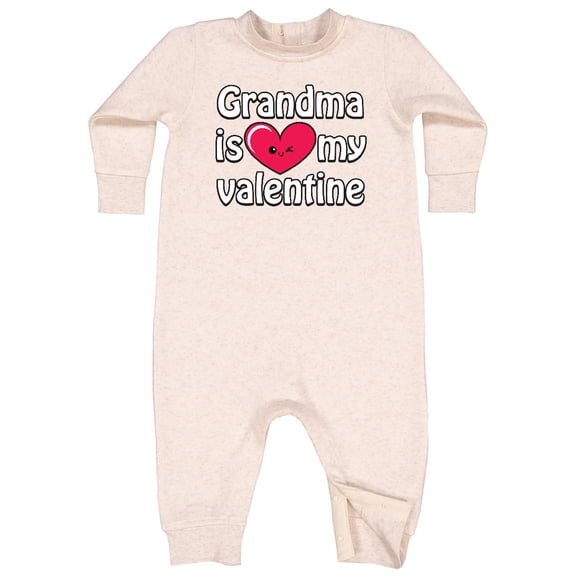 Inktastic Grandma is My Valentine Baby Fleece Romper