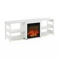 thumbnail image 6 of Furinno Classic 70 Inch TV Stand with Fireplace, White Emboss, 6 of 9