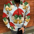 thumbnail image 4 of Muscularfit Shirt Festival Santa Button Up Christmas Mens Dress Shirt Long Sleeve Collared Mens T Shirts Graphic,M, 4 of 8