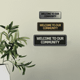 thumbnail image 2 of Standard Welcome to Our Community Sign (Black) - Small, 2 of 5