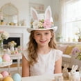 thumbnail image 4 of Lunxisen 2 Pcs Easter Bunny Ears Hat Fluffy Cute Performance Party Decoration Cosplay Costume Accessory, 4 of 9
