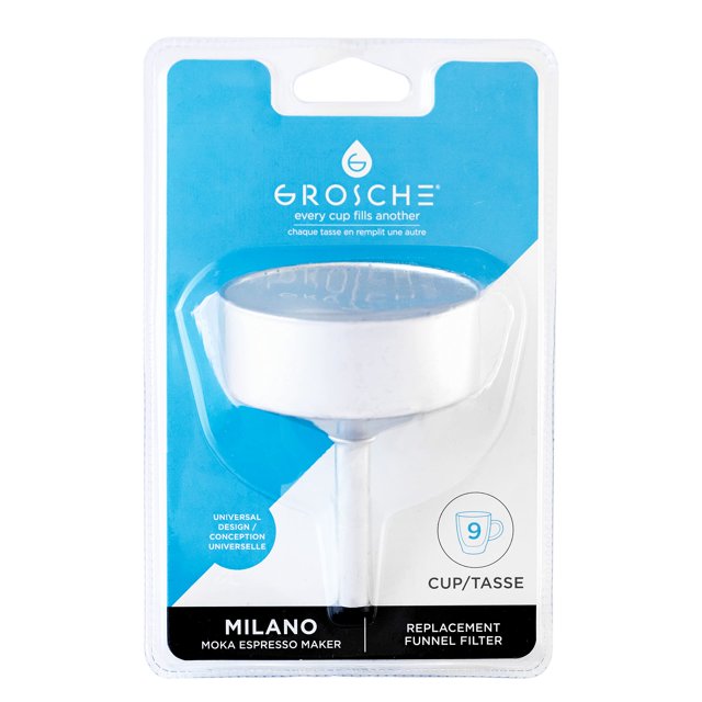 Filtro de Café Grosche Milano Moka Pot Embudo de 9 Tazas