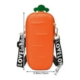 thumbnail image 2 of Crossbody Bag for Women, Carrot Fruit Shaped Shoulder Bag Purse with Removable Wide Strap Pu Leather Crossbody Bucket Bag Sports Bag for Daily Use, 2 of 7