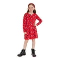 thumbnail image 6 of Minnie Mouse Girls Print Skater Dress with Long Sleeves, Sizes 4-16, 6 of 7