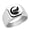 Silver, variant on Wolf Moon Stainless Steel Signet Ring