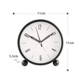thumbnail image 4 of Reloj despertador redondo sin tictac, funciona con pilas y función de luz, reloj despertador súper silencioso, diseño simple y elegante para escritorio/dormitorio Zhivalor OTTO-2034712-3, 4 of 8