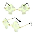 thumbnail image 3 of Mushroom Shape Sunglasses Irregular Rimless Sun Glasses Trendy Fun Sunglasses for Women Men Halloween Party Cosplay Eyewear, 3 of 5