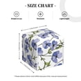 thumbnail image 3 of Goofa Blue Flax Flowers Tissue Box Cover PVC Leather Tissue Holder Square Facial Tissue Case Facial Paper Organizer Dispenser for Bathroom, Vanity Countertop, 3 of 8