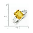 thumbnail image 2 of Sterling Silver Rhodium Citrine Ring (Size 6) Made In China qr691-6, 2 of 2