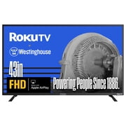 Westinghouse Roku TV - 43 Inch Smart TV, 1080P FHD Television with Wi-Fi Connectivity and Mobile App, Flat Screen, Bluetooth, Compatible with Apple AirPlay, Alexa and Google Assistant